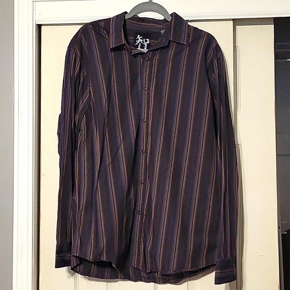 Men's Striped Button Up
